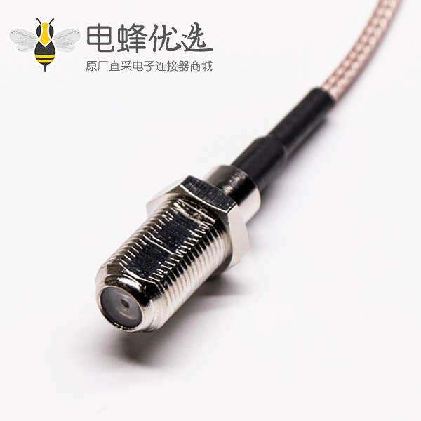 F头同轴线直式180度公头转母头接RG179线