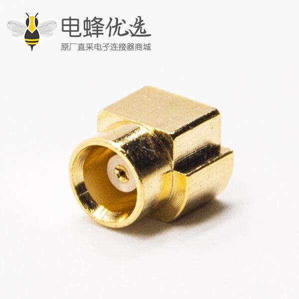 mcx同轴连接器直式180度母头沉板式接PCB板镀金