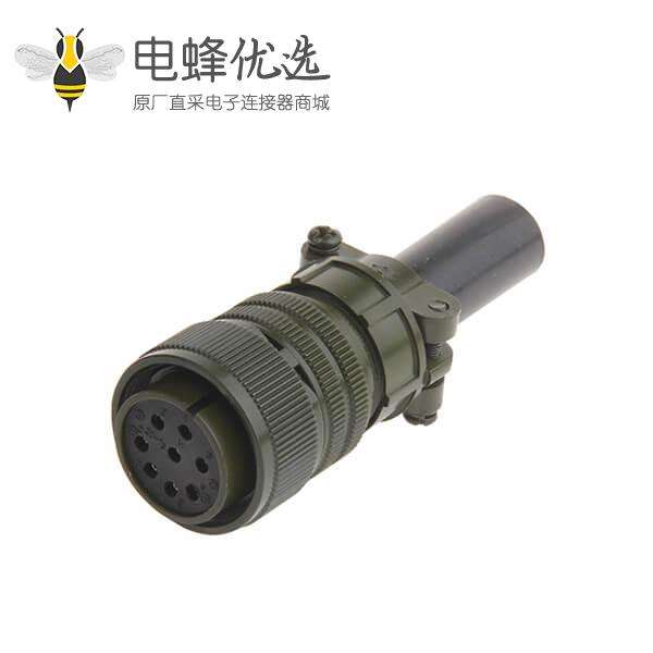 直式8芯焊接航空插头MS3106A20-7S