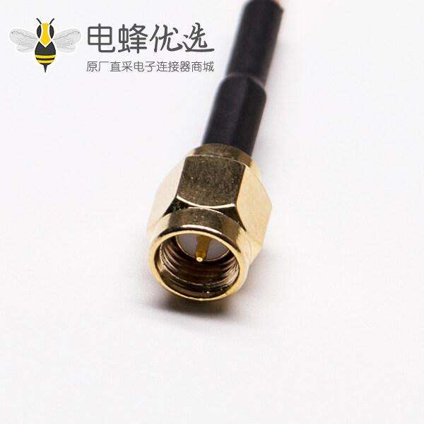 射频线SMA公头直式转SMA公头180度接RG316组装线材