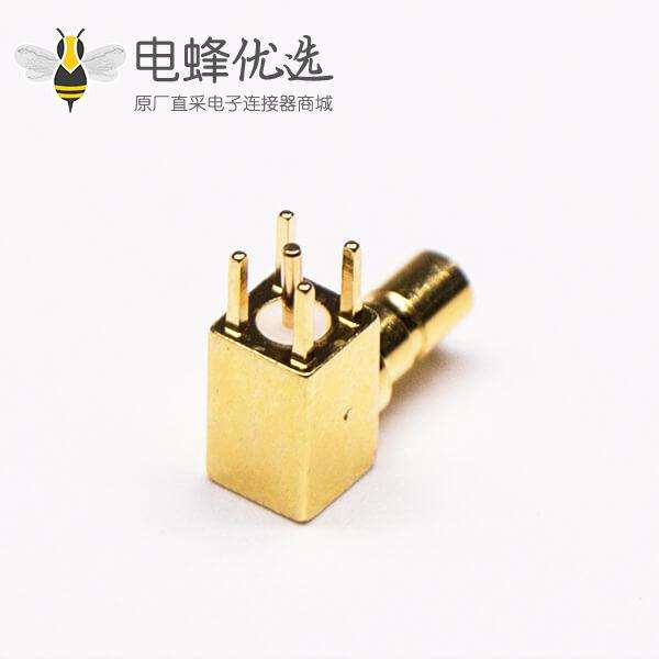 SSMB母头连接器RF连接器PCB板端弯插