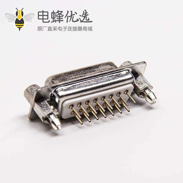 D-sub车针15针母头连接器直式插板接PCB板