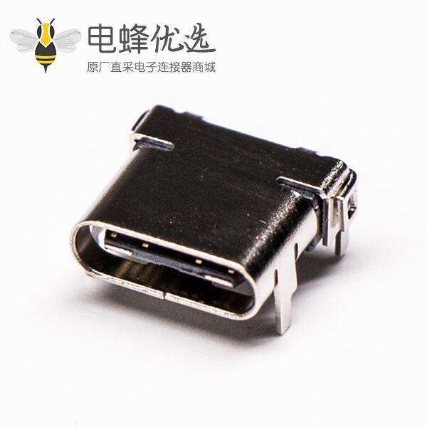 type c连接器弯式母头PCB板插板式贴板式