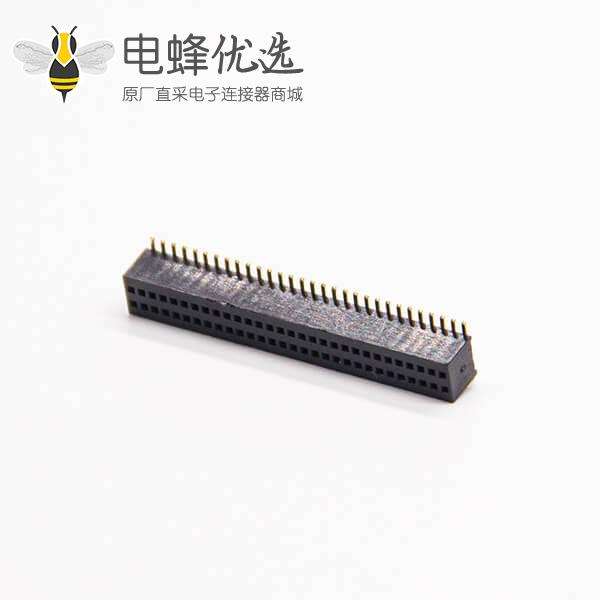 排针连接器弯式180度0.8&times;1.38 PH 2&times;30PIN母头双排贴板