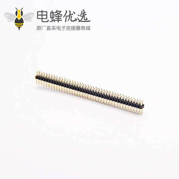 2.0mm排针单塑双排连接器80pin直式180度穿孔