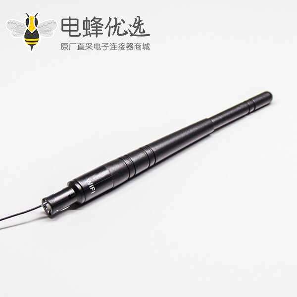 外置wifi增益天线黑色胶棒2.4G3dbi大S板端天线
