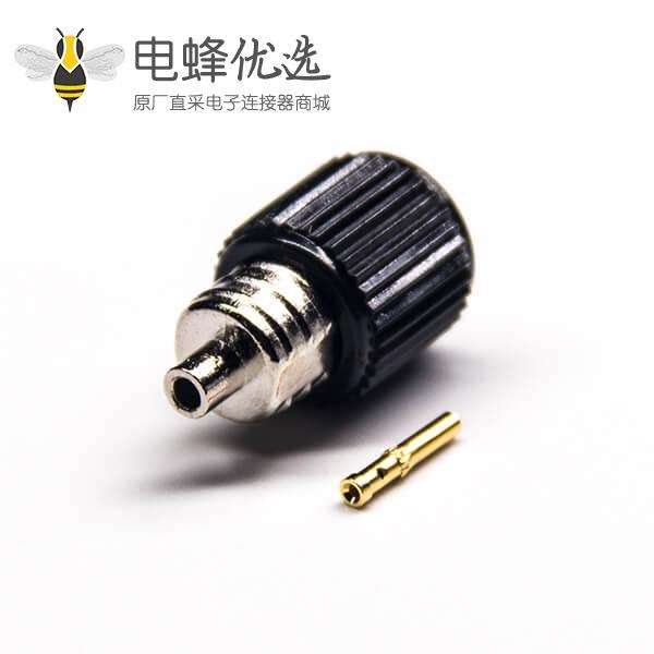 大S小S天线接头SMA反极母头直式黑色塑胶壳焊接