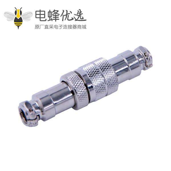 9芯航空插头GX16直式公头母头电缆式连接器