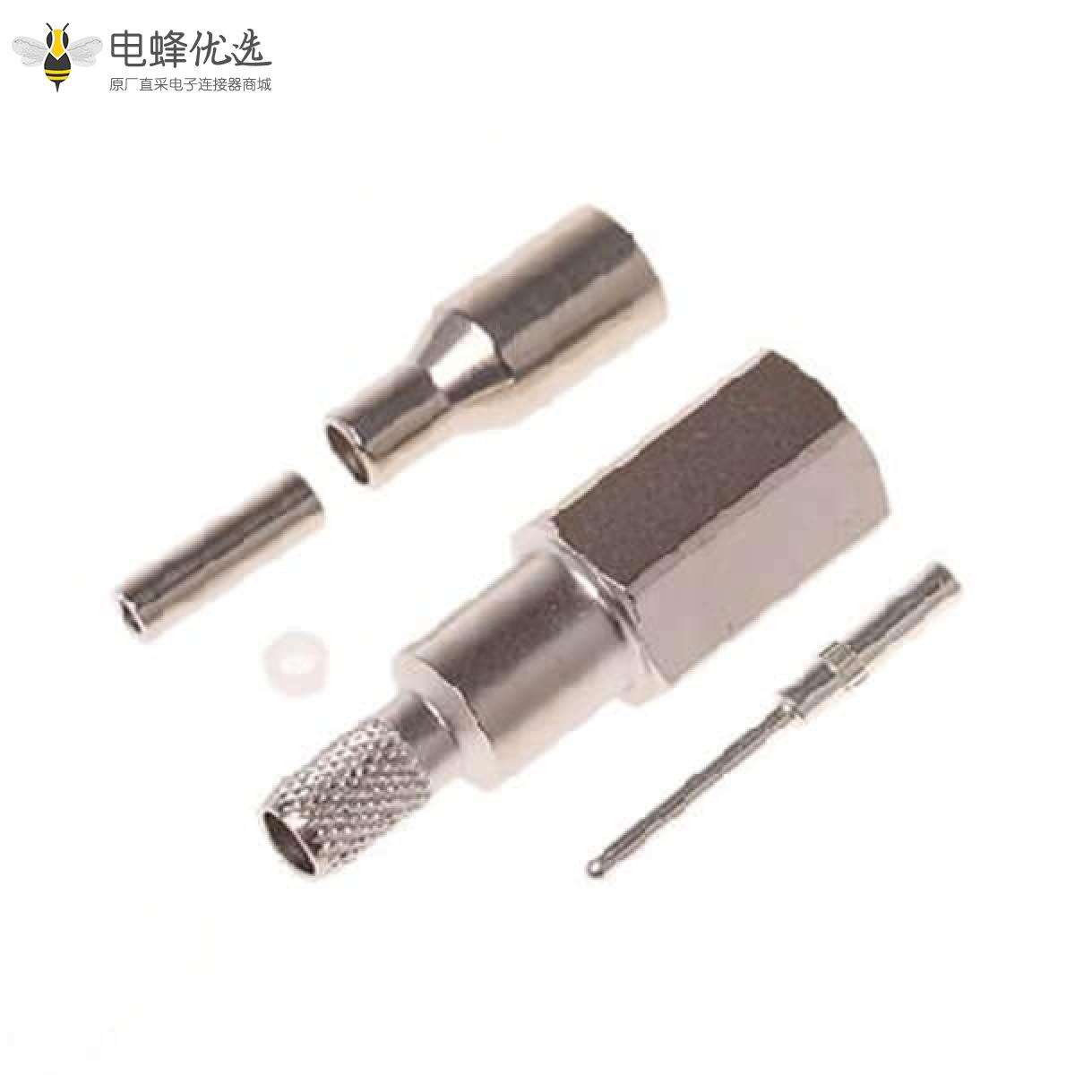 FME直式插头电缆安装连接器压接端子50&Omega;2GHz接线RG316/U