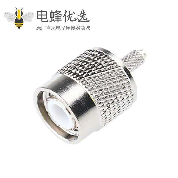 TNC插头公头直式通50&Omega;电缆安装TNC插头压接端子适用于RG174 / U