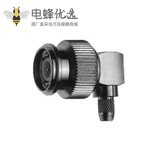 TNC连接器压接公头直角50&Omega;电缆安装端子RG142 B / U