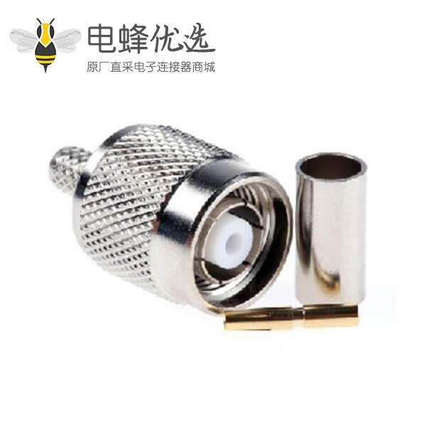 TNC连接器压接直式公头50&Omega;电缆安装端子反极性
