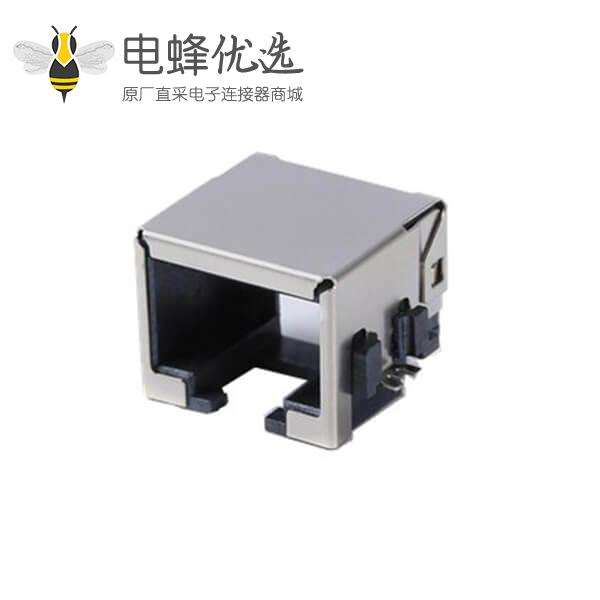 RJ45沉板式网口连接器插座贴片  8P8C全包屏蔽不带灯