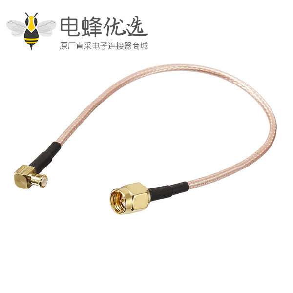 SMA射频接头信号线RG316转MCX弯公头