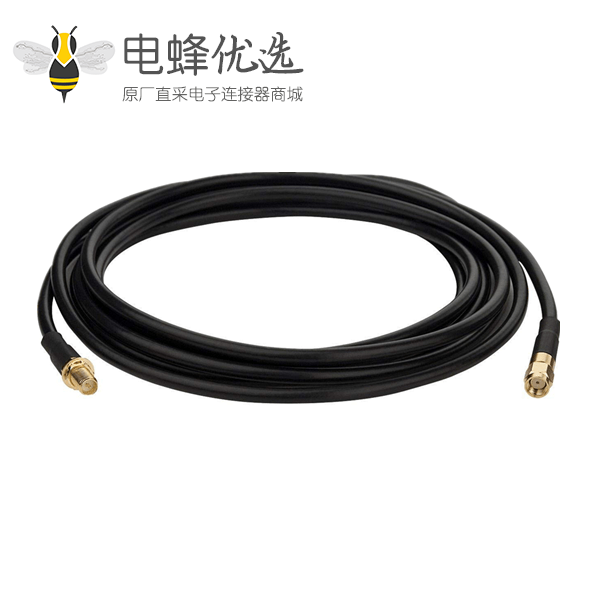 同轴线SMA反极公头转反极母头RG58组装线束