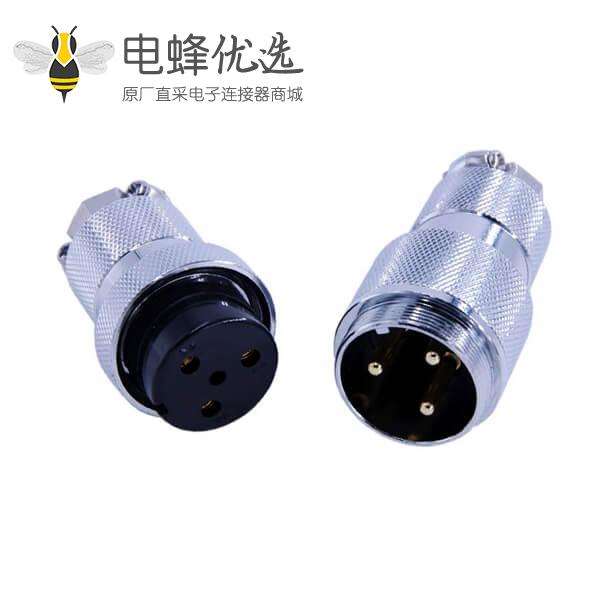 GX30-3芯航空插头连接器公头母头对接型直式插头