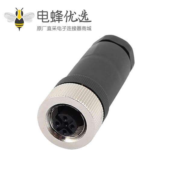 M12母头3针塑胶外壳装配式连接器PG9螺纹