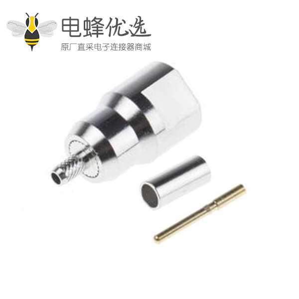 FME插头直式电缆安装连接器压接端子50&Omega;1.8GHz接线RG174/U