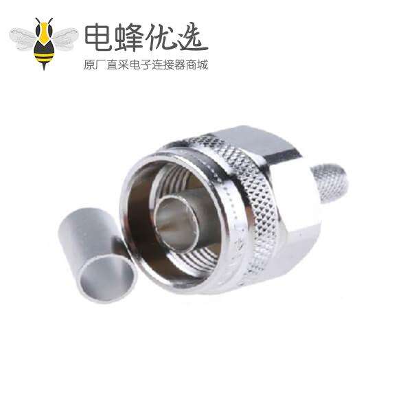 N型插头50&Omega;直式电缆安装连接器压接端接11GHz接线1.5/3.8