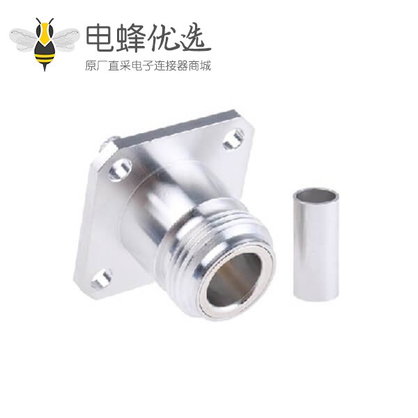 N型连接器压接50&Omega;直面板安装插座端接11GHz接线RG58