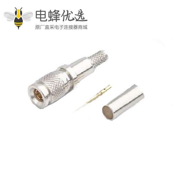 1.0 / 2.3连接器插头压接直75&Omega;端接电缆安装标准6GHz镀镍