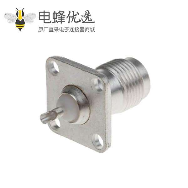 TNC连接器焊接法兰直母50&Omega;隔板端子用于面板安装