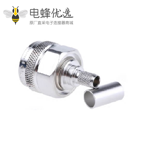 N型插头50&Omega;直式电缆安装连接器压接端接11GHz接线1.5/3.8