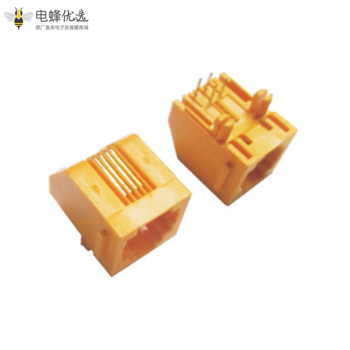 RJ11母座6P4C插座90度电话连接器