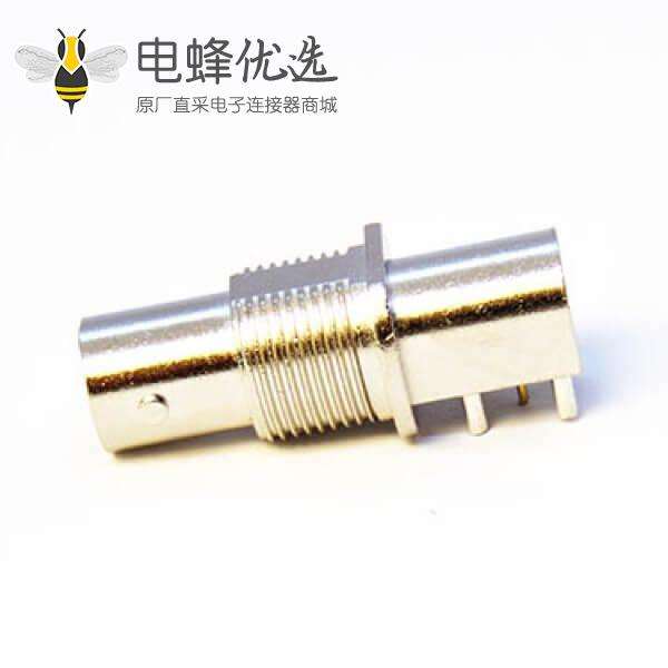 BNC母座接PCB板端接线弯式母头75欧姆