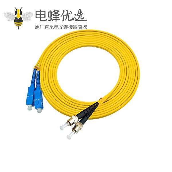 SC单模光纤线长3米转ST 9/125&mu;m OS2双工