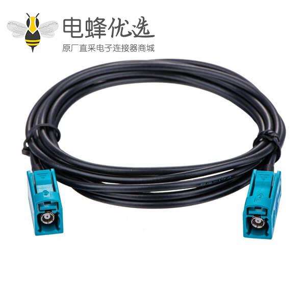 Fakra防水接头Z型母头转母头GPS延长线RG174组装线束5M