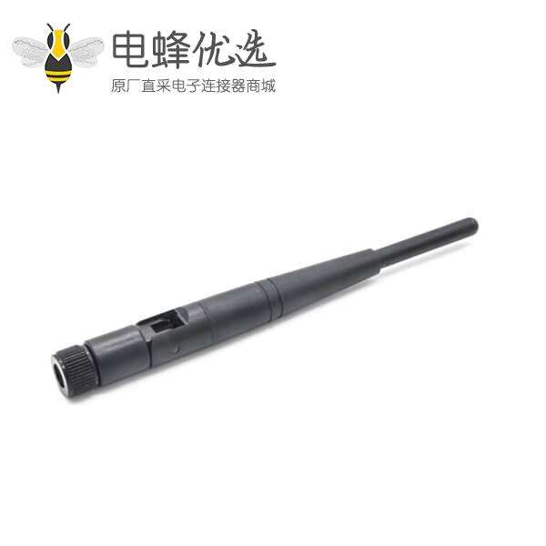 2.4G WiFi 黑色天线橡胶棒接SMA公头