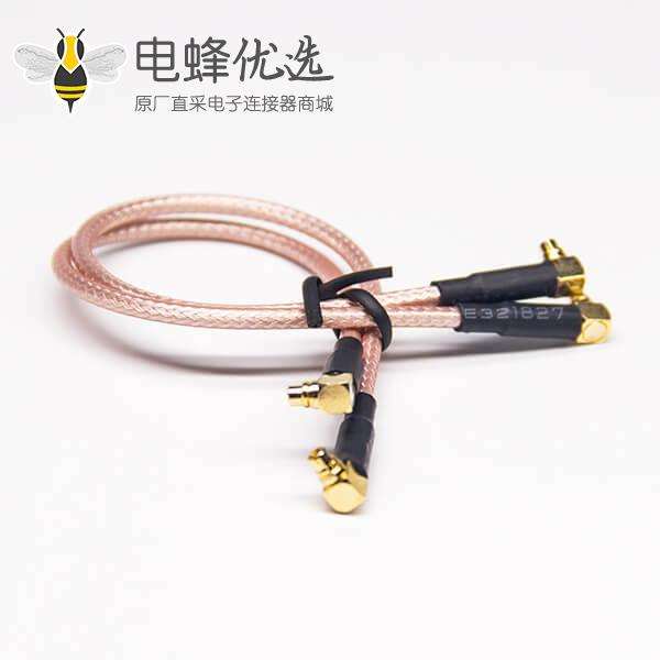MMCX同轴连接器90度公头转公接RG316 线长18cm
