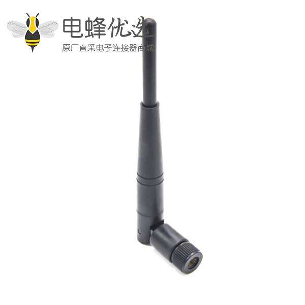 2.4G WiFi 黑色天线橡胶棒接SMA公头