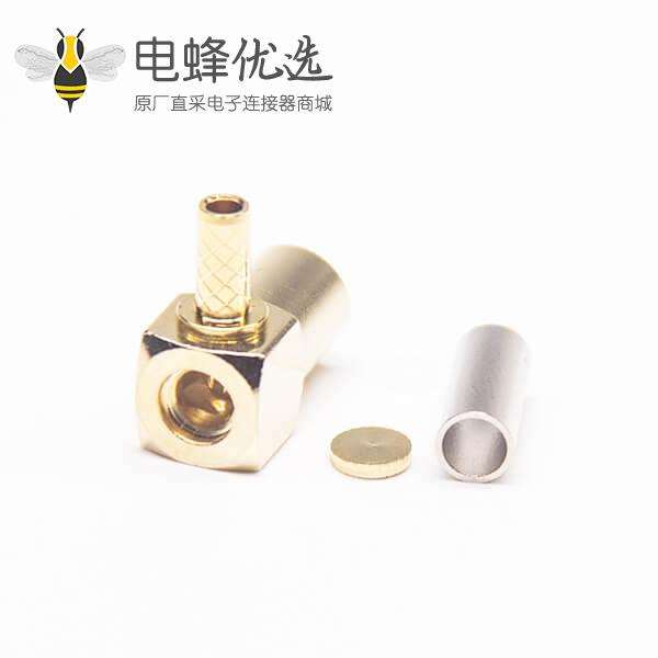 SMB RG316母头连接器压接弯式RF射频连接器