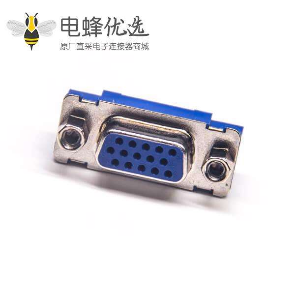 D Sub15针连接器 HDR15母插板镀锡180度 X2