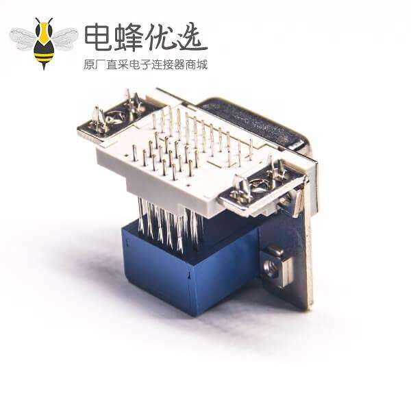 VGA 15母+DVI24+5高15.88铆合 双胞胎转接头弯头插板连接器