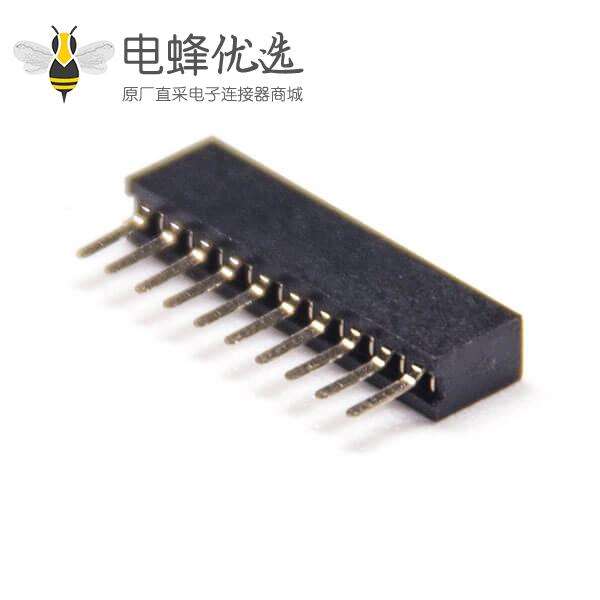 排母单排直式180度1.27mm间距插板式3pcs