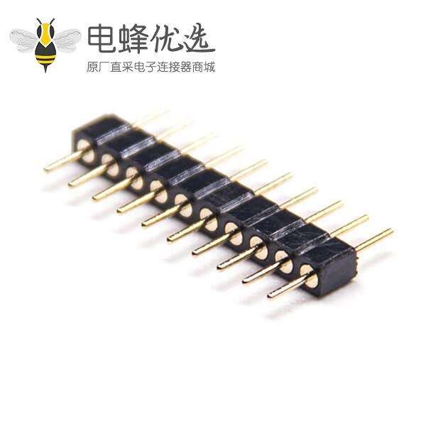 单排圆孔插针180度10针全金间距2.0mm长10mm 2pcs