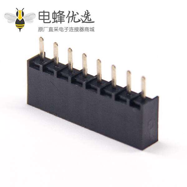 2.54U型排母8孔180度单排插板H6.8mm 2pcs