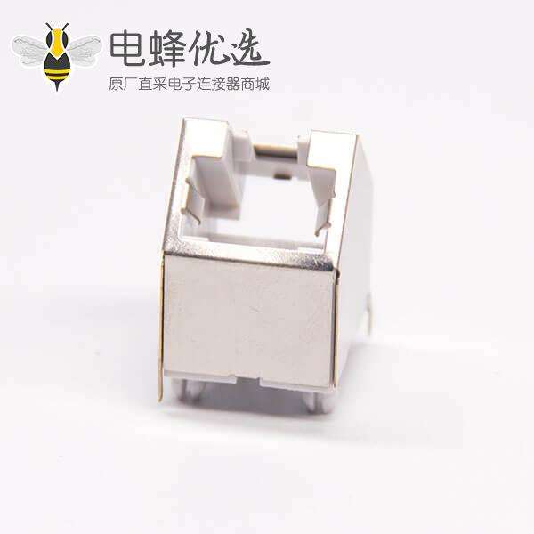 rj45插座单口45度插PCB板带屏蔽式网络接口