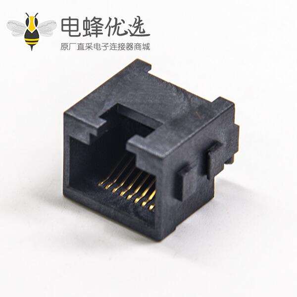 沉板式rj45母座全塑贴板以太网连接器