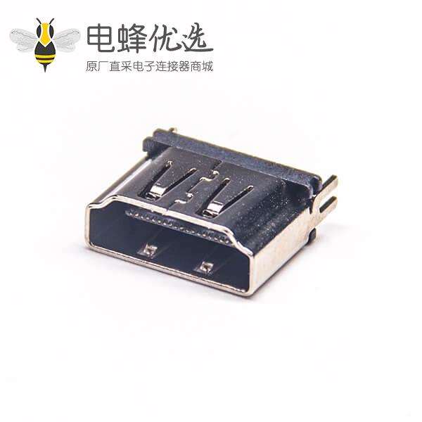 HDMI母座接头穿孔PCB180度直角PCB