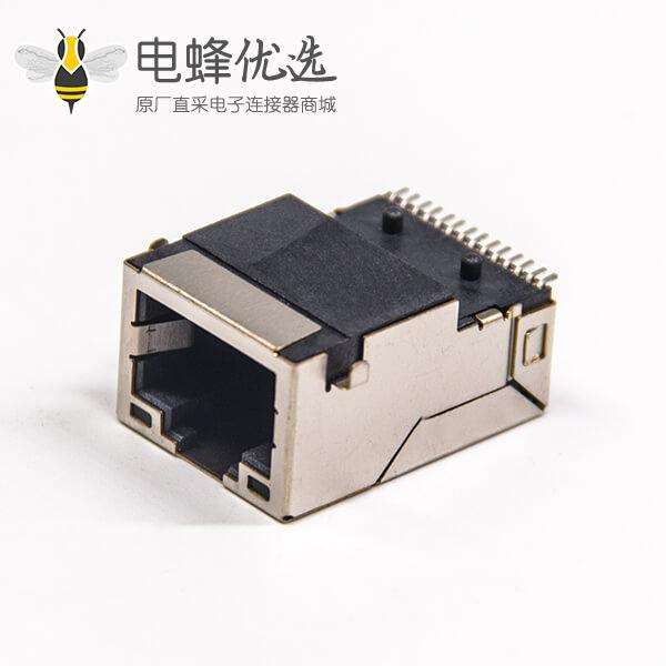 rj45带滤波器系列SMT屏蔽式带灯左黄右绿以太网接口