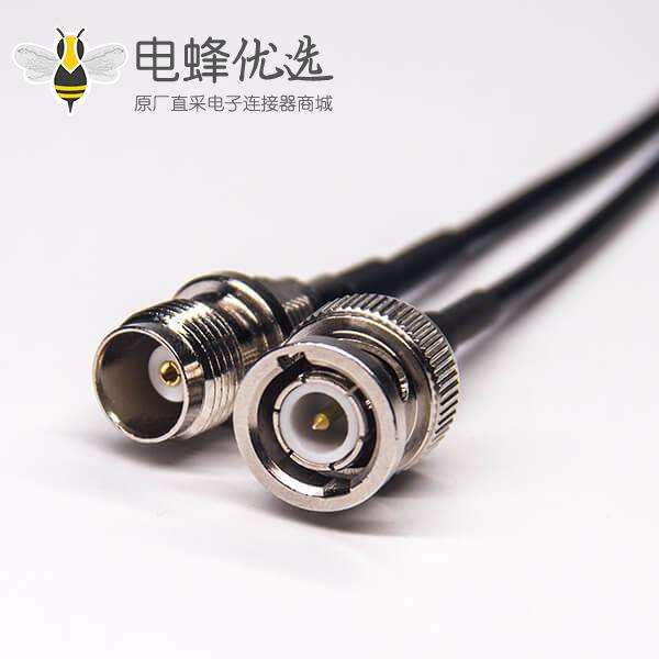 tnc母头 接头转bnc直公头180度射频线接RG174线材