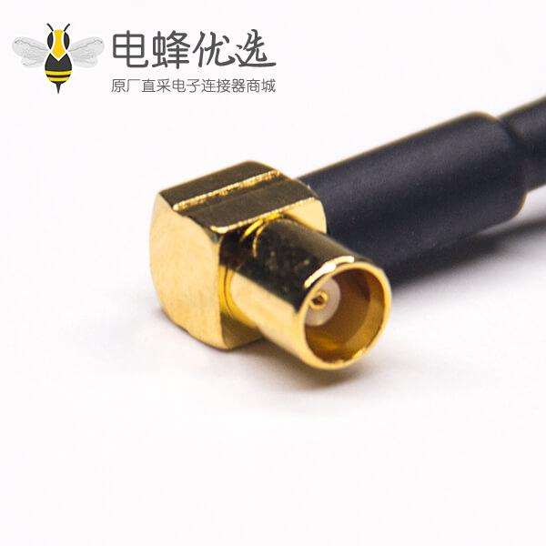 MCX接口直式公头转MCX弯式母头接RG316线