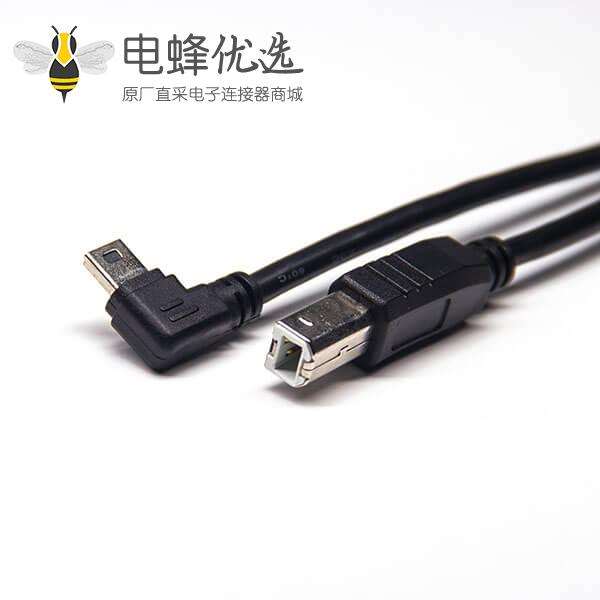 mini&nbsp;usb&nbsp;type&nbsp;b线材双公头usb b直式转mini usb左弯头