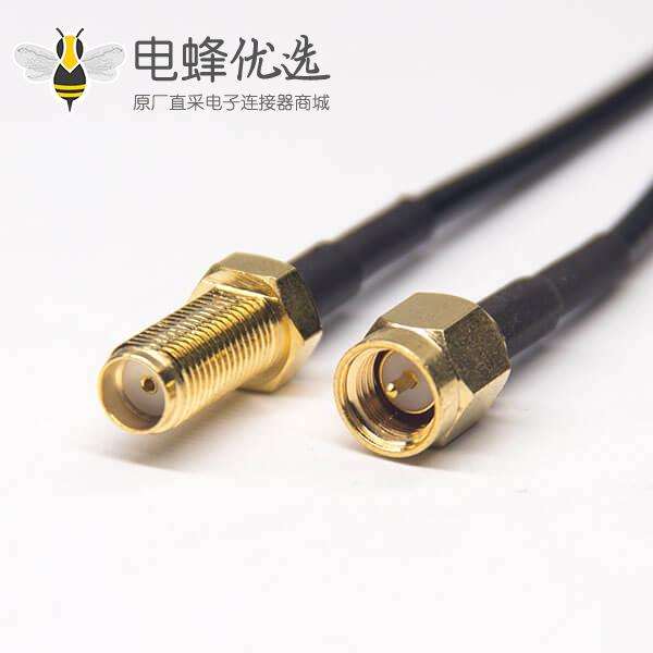 sma射频接头信号线sma公转母直式同轴电缆接RG174线材