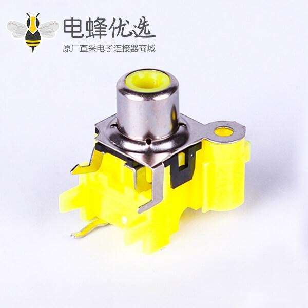音频RCA接口AV端子母座 带螺丝孔单口RCA同芯插座