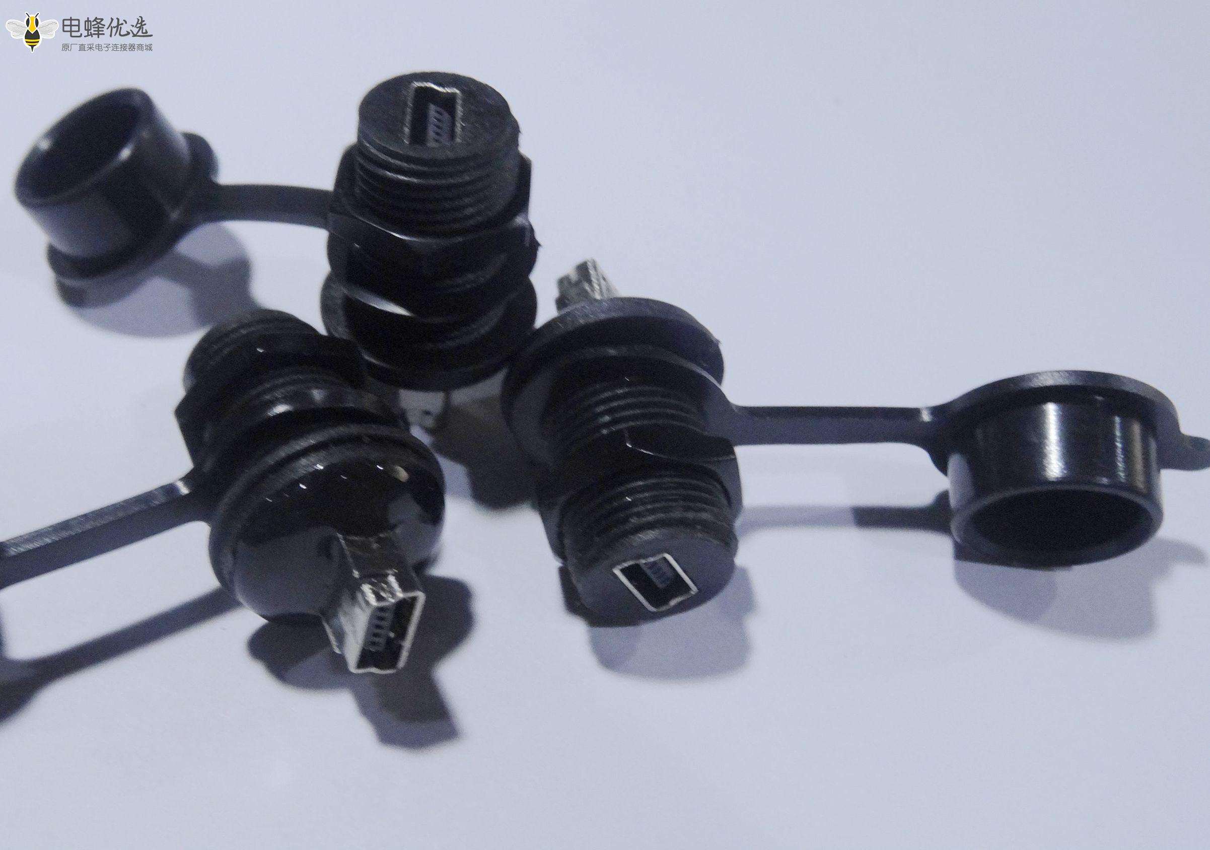 MiniUSB 5F M12-1.0 -MiniUSB 5F 防水 转接头